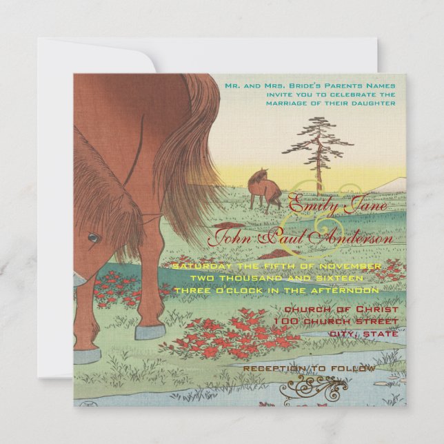 Wedding Invitation Artist Hiroshige Utagawa (Front)