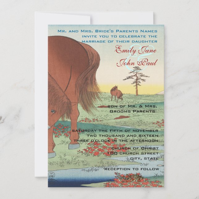 Wedding Invitation Artist Hiroshige Utagawa (Front)