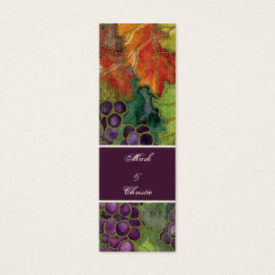 Wedding Invitation Autumn Grape Leaf
