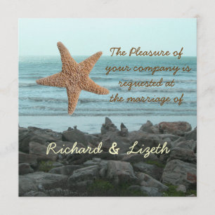 Wedding invitation beach