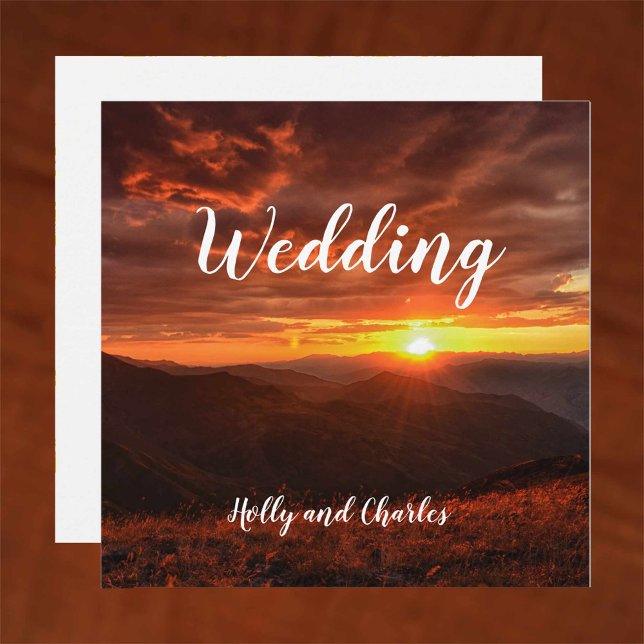 Wedding Invitation. Beautiful Sunset Theme. Invitation (Creator Uploaded)