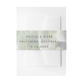 Wedding Invitation Belly Bands Aspen Tree Colorado Band