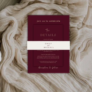 Wedding Invitation Belly Bands Elegant Personalise Band