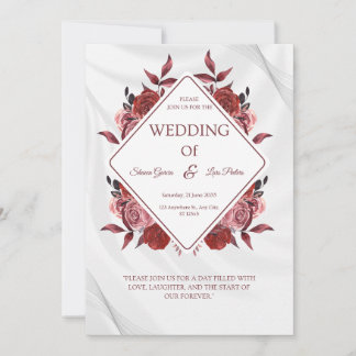 Wedding Invitation Black Gold Luxury Style