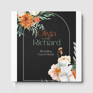 Wedding Invitation – Black Minimalist Elegant Desi Guest Book