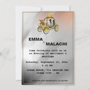 Wedding Invitation Bridal car
