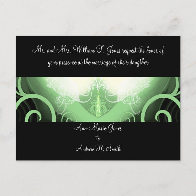 Wedding Invitation Cala Lily Postcard (Front)