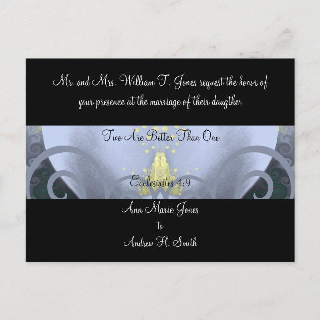 Wedding Invitation Calla Lily Postcard (Front)