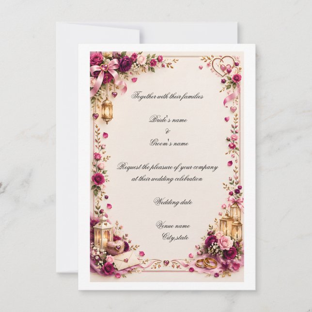 Wedding invitation card  (Front)