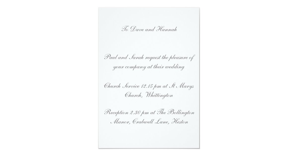 Wedding Invitation Card Zazzle.co.uk