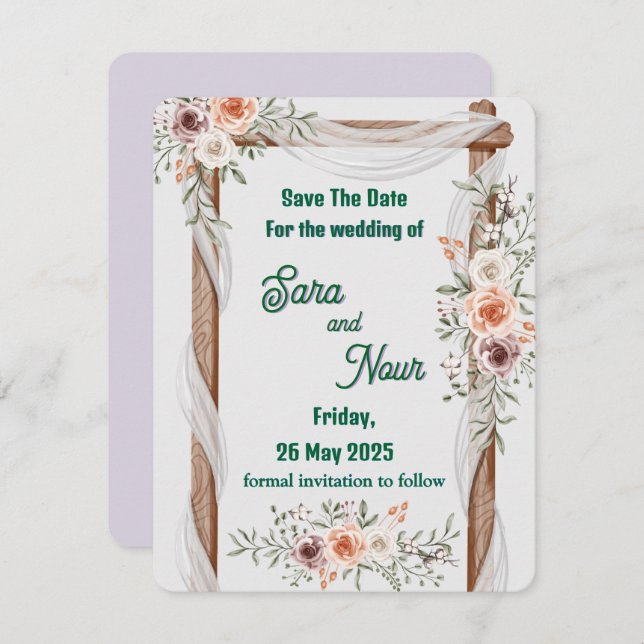 Wedding invitation card (Front/Back)