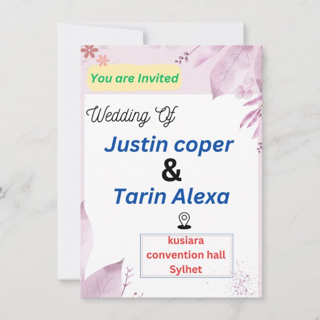 Wedding Invitation card (Front)