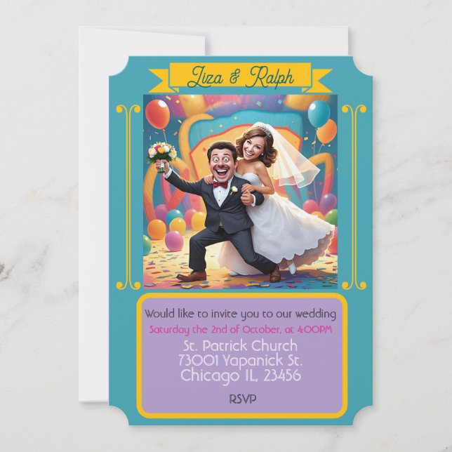 " WEDDING INVITATION CARD " (Front)