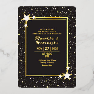 Wedding Invitation Card Gold Luxury Gold Foil