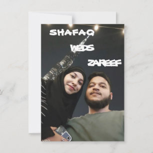 WEDDING INVITATION CARD WITH IMAGES AND FONT 