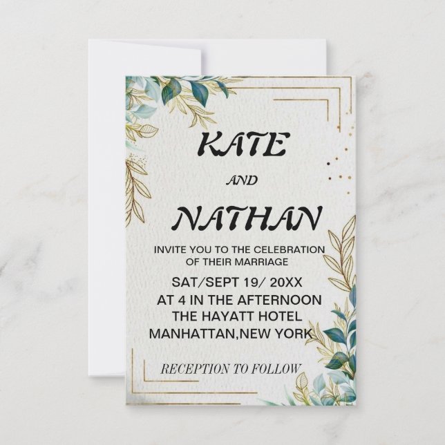 WEDDING INVITATION CARDS (Front)
