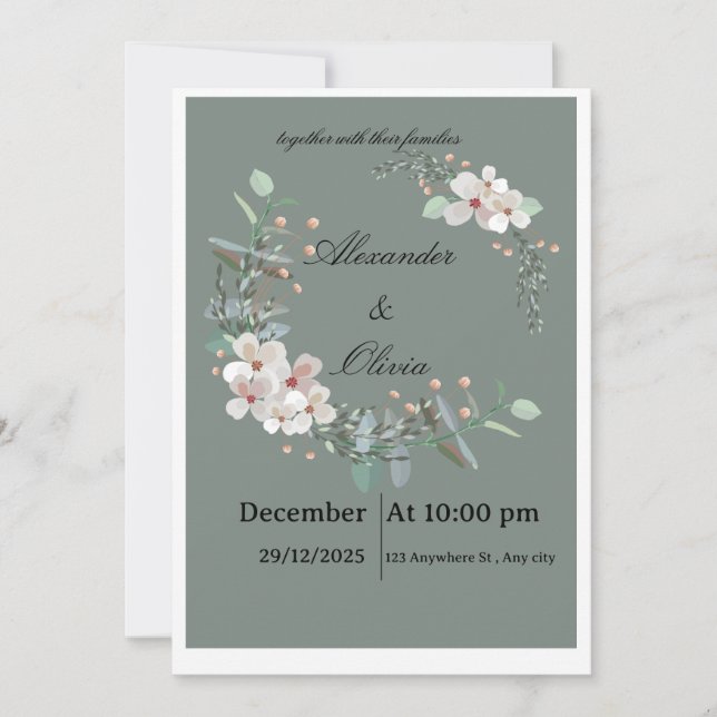 wedding invitation cards  (Front)