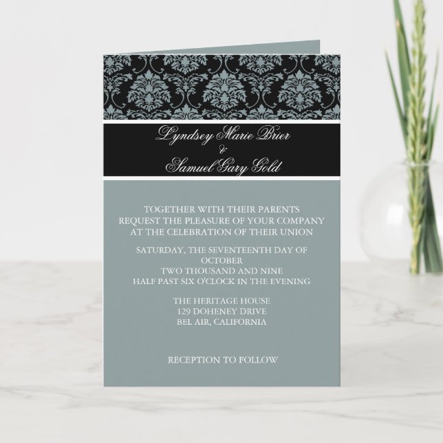 Wedding Invitation cards, ornamental (Front)