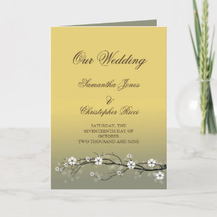 Wedding Invitation cards with blossoms