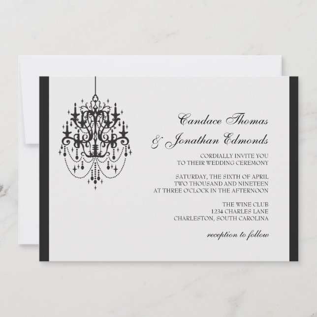 Wedding Invitation | Chandelier |lgr (Front)
