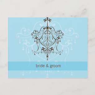 WEDDING INVITATION :: chandelier Postcard