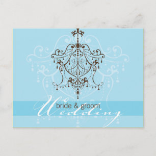 WEDDING INVITATION :: chandelier Postcard