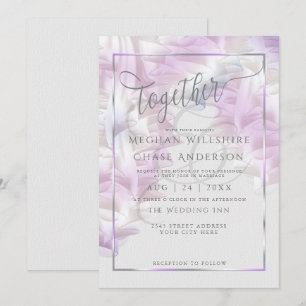 Wedding Invitation    Chiffon Lilac Ombré Ruffles