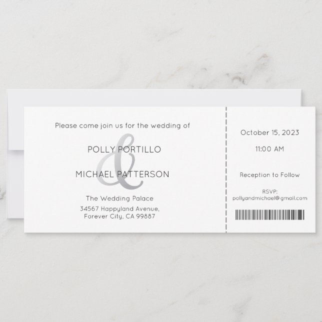 Wedding Invitation, Classic Wedding Invitation (Front)