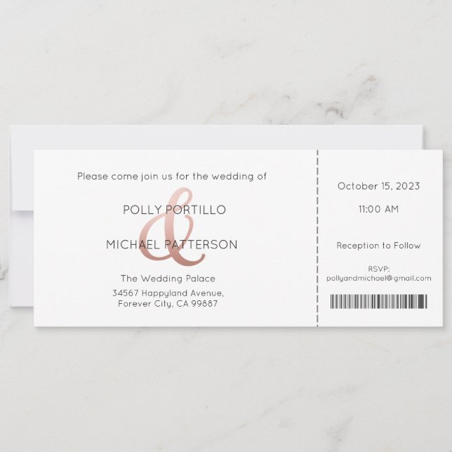 Wedding Invitation, Classic Wedding Invitation (Front)