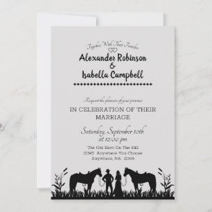 Wedding Invitation-Country Wedding-Horse Design Invitation