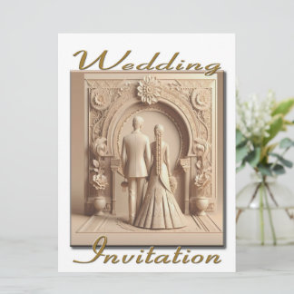 Wedding Invitation Couple at the Archway