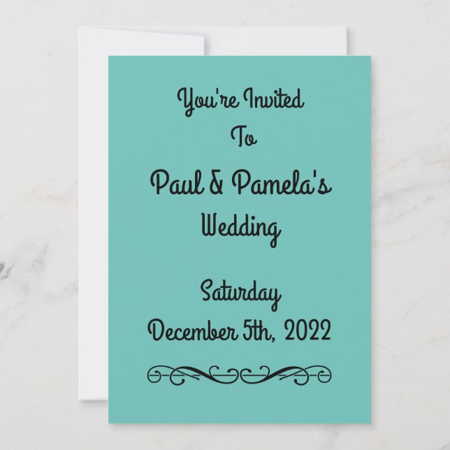 Wedding Invitation Couple with Sunset Customise (Back)