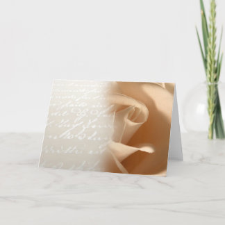 Wedding Invitation Cream Rose Card