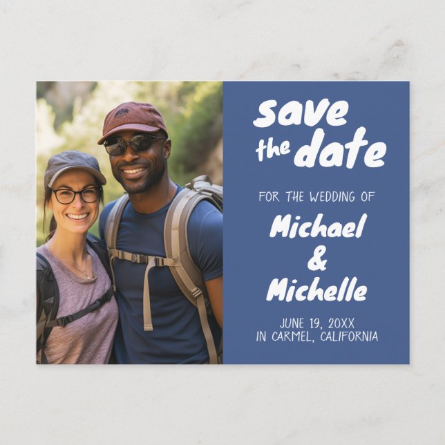 Wedding Invitation Custom Photo SAVE the DATE Card (Front)