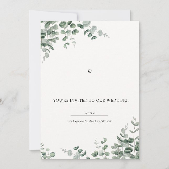 Wedding Invitation | Custom Printable Invite  (Front)