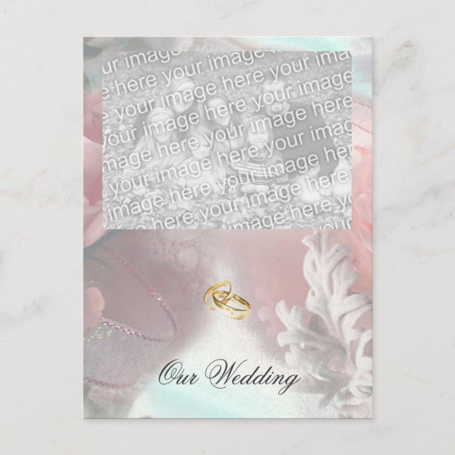 Wedding Invitation Customisable Postcard (Front)