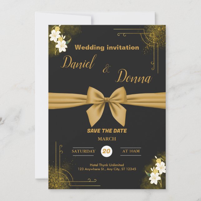 WEDDING INVITATION CUSTOMIZABLE (Front)