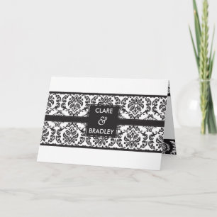 WEDDING INVITATION :: damask landscape black