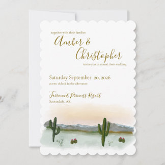 Wedding Invitation | Desert Sunset | Watercolor