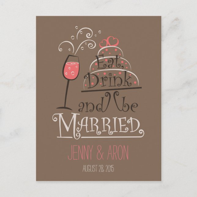 Wedding Invitation design Postcard (Front)