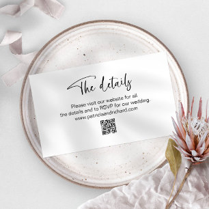 Wedding Invitation Details QR Online RSVP