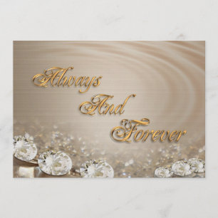 Wedding Invitation  Diamonds on satin customisable