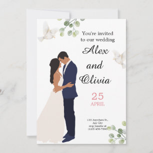 WEDDING INVITATION, ELEGANT AND SIMPLE INVITATION