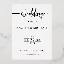 Wedding Invitation Elegant Calligraphy
