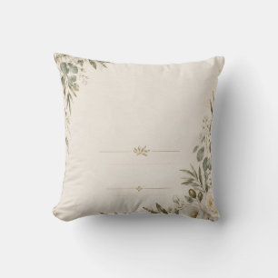 Wedding Invitation Elegant European Botanical Cushion