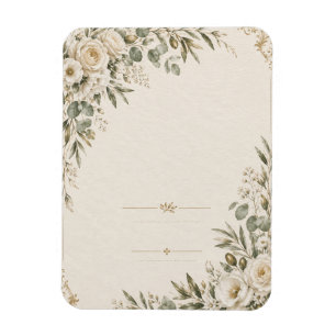 Wedding Invitation Elegant European Botanical Magnet