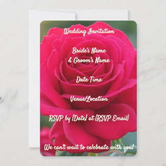 Wedding Invitation Elegant Floral Rustic Boho