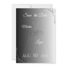 Wedding Invitation | Elegant Modern Bride & Groom