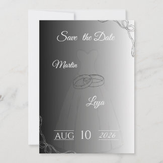 Wedding Invitation | Elegant Modern Bride & Groom