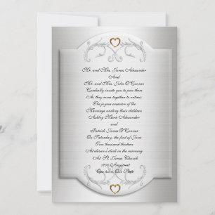 Wedding Invitation elegant satin-look